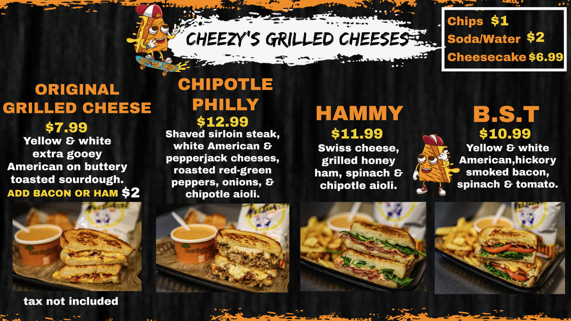 Quality dining at Cheezy's Grilled Cheeses