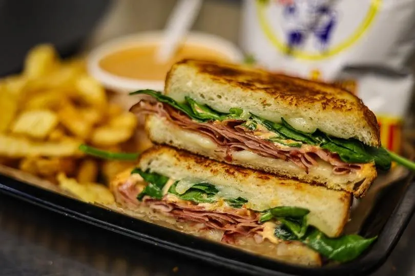 Gorgeous dish design at Cheezy's Grilled Cheeses